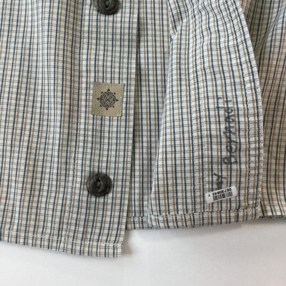 Ruff Hewn Shirt Mens XL Button Up Gingham Pockets Casual Vented Mesh LS Outdoors - Picture 7 of 11